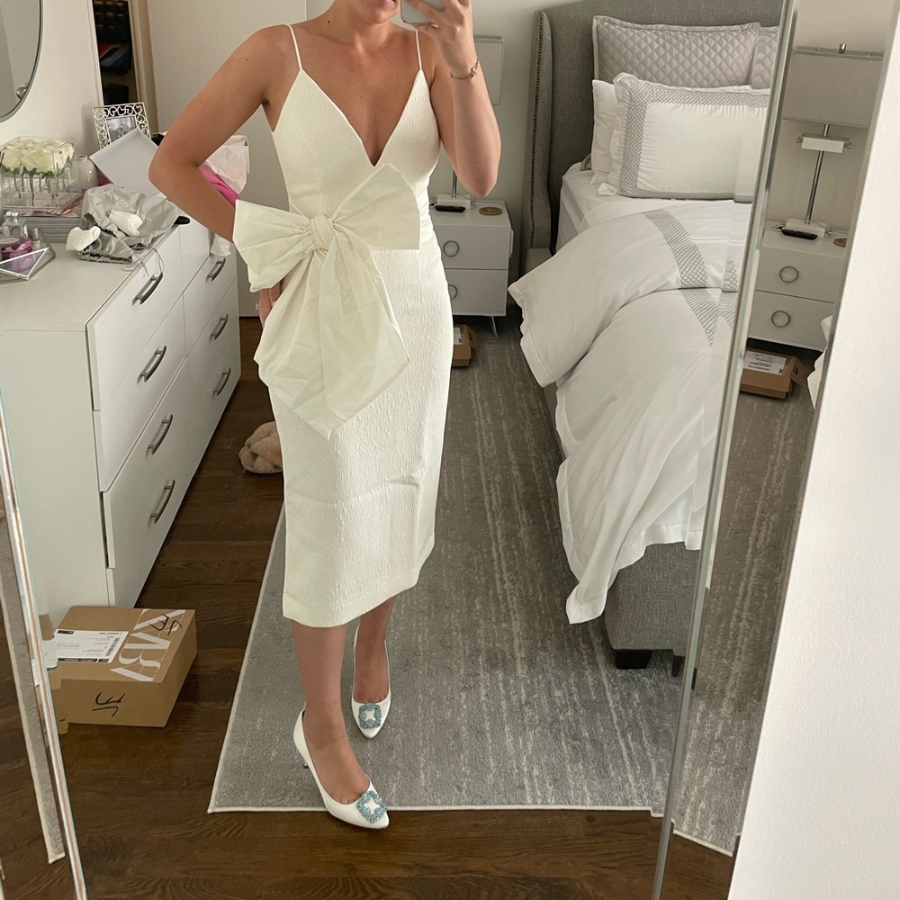 Rebecca Vallance Monique V-neck midi dress